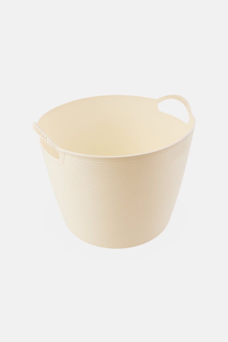 Phantom Chef Round Storage Basket With Handle, Cream - Image 2