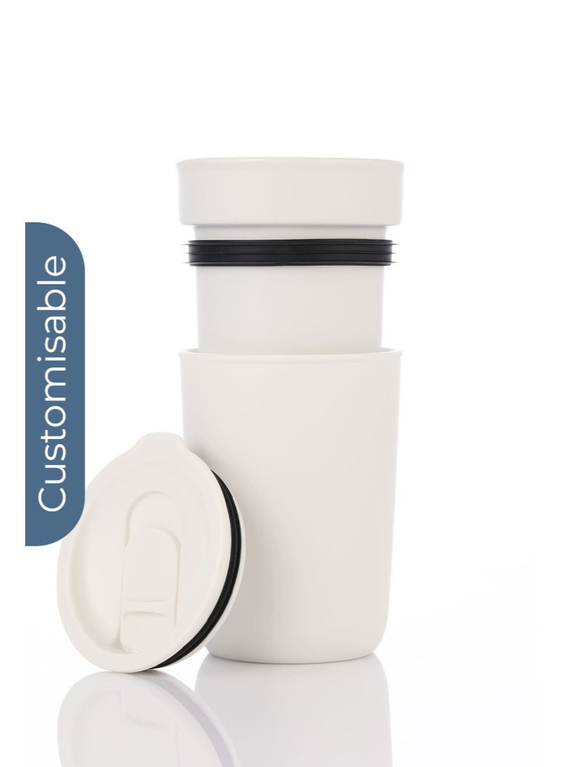 هانز لارسن كوب سيراميك فاخر مخصص مع غلاف واقي معاد تدويره - أبيض - Image 2