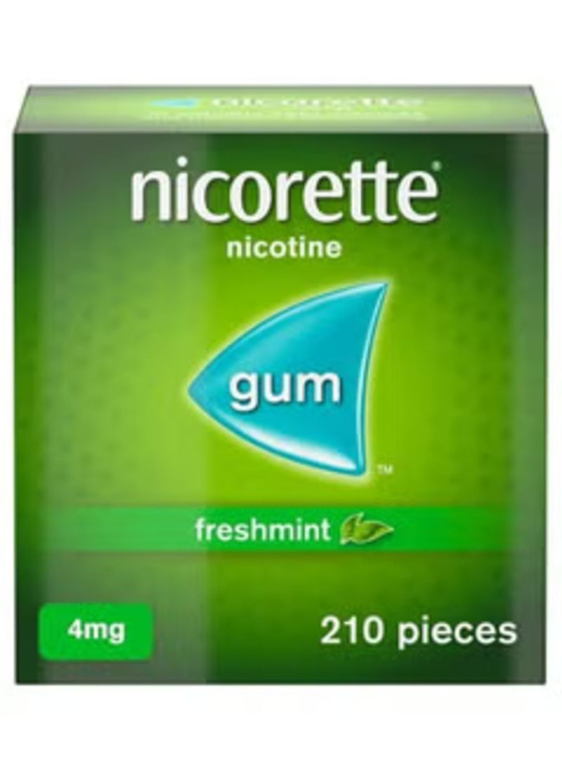 nicorette Refreshing Mint Flavor 4 Mg Gum 210 Pieces  - Image 1