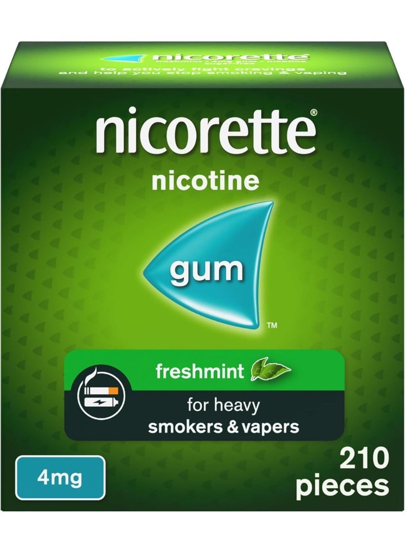 nicorette FreshMint Flavor 4 Mg Gum 210 Pieces - Image 1