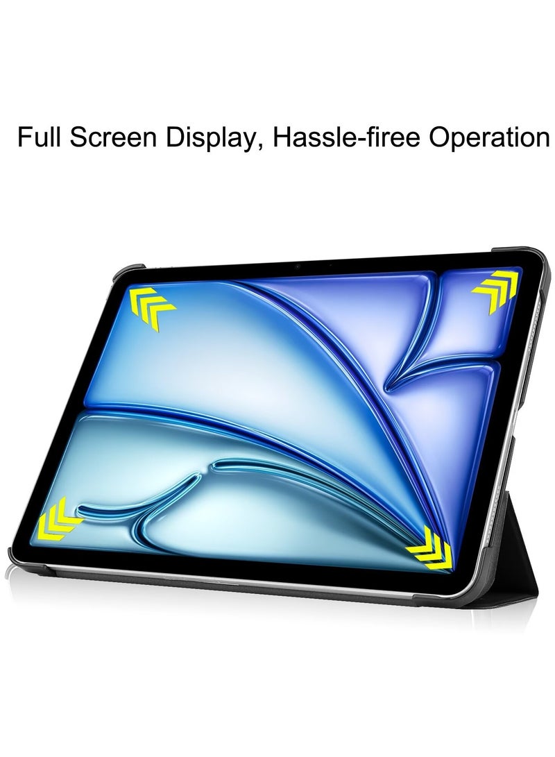 غطاء القضية ل [iPad Air 11 بوصة (2024 6th M2 / 2025 7th M3 / 2026 8th M4)] [iPad Pro 11 بوصة (22/21/20/18)] [iPad Air 10.9 بوصة (2020 4th / 2022 5th)]، استيقاظ / نوم تلقائي، لمس جلد مريح، غطاء واقي ثلاثي الوقوف النحيف - Image 3