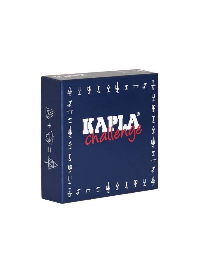 KAPLA - Challenge Wooden Construction Game 16 Building Planks And 12 Challenge Cards - Image 1