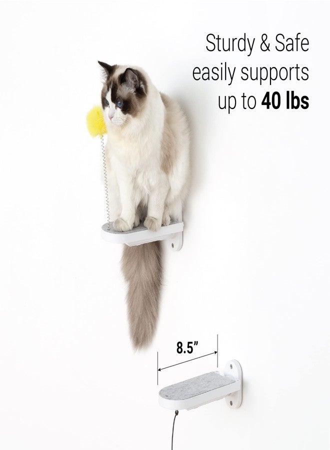 SVD.PET 3-Pack Cat Climbing Stairs with Replaceable Felt Pad, Cat Shelves & Toys for Medium & Large Cats (White) - Image 5