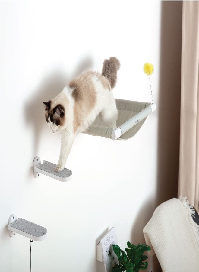 SVD.PET 3-Pack Cat Climbing Stairs with Replaceable Felt Pad, Cat Shelves & Toys for Medium & Large Cats (White) - Image 3
