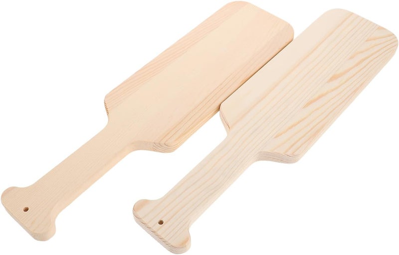 ABOOFAN 2pcs Unfinished Wood Paddles Greek Fraternity Paddle Boards for Student Clubs DIY Painting Crafts 15-inch Natural Wood Decoration for University Teams - Image 1