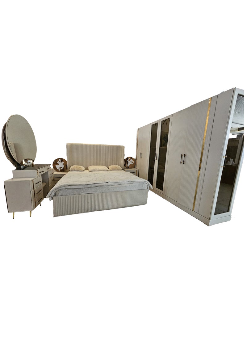 Mardod Saudi Bedroom With Wardrobe Made of Thai MDF Wood MS_BR_0038