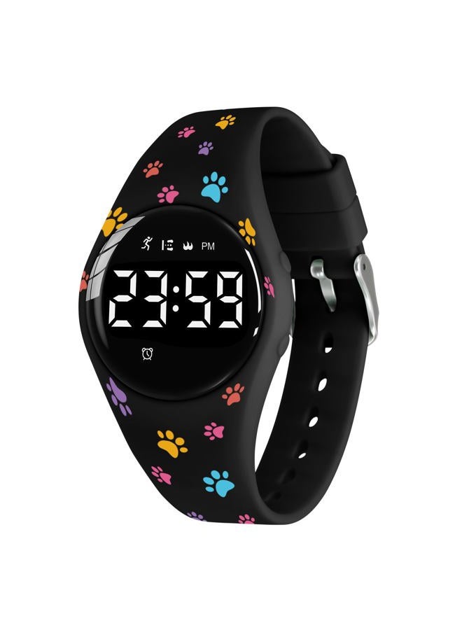 A ALPS Kids Watches for Girls Boys Digital Sport Watch with Step Counter Pedometer Vibration Alarm Clock, No App Waterproof Fitness Tracker Kids Watch Boys Girls Teens Students Ages 5-16, 124-F-DogPaw, Small - Image 1