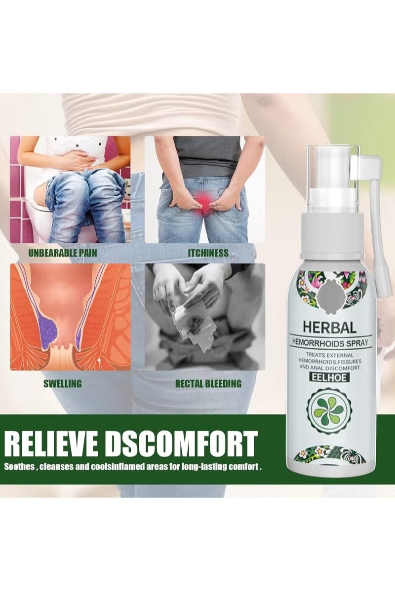 إيلهو بخاخ عشبي للبواسير من EELHOE، قطعتان - راحة مهدئة بمكونات طبيعية - تركيبة سريعة المفعول لعلاج البواسير - (2 × 30 مل) - Image 4