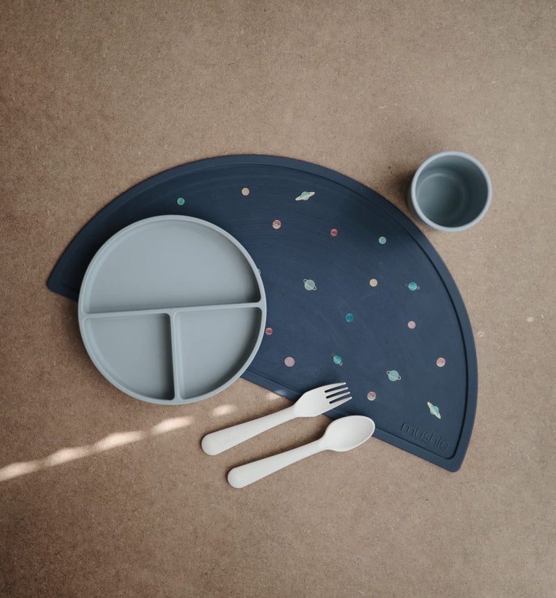 mushie Silicone Placemat for Kids | BPA-Free Non-Slip Design (Planets) - Image 2