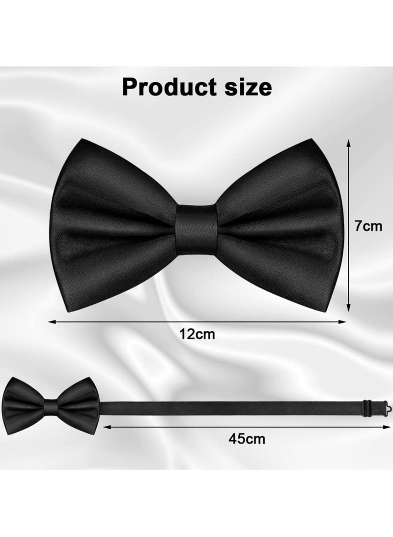 SUNSAR Adjustable Double ayer Pre-tied Bowtie for Men, Suitable for Parties（Black） - Image 4