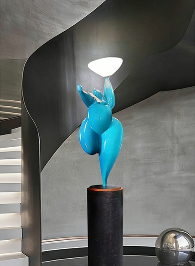 Creative Holding Cloud Sculpture Lamp-Light Luxury Abstract FRP Art Floor Lamp with LED Cloud Light, With Light Source,Floor Standing Decorative Lighting Fixture for Hotel Lobby Villa Living Room Foyer Office-Year's New Style - Image 1