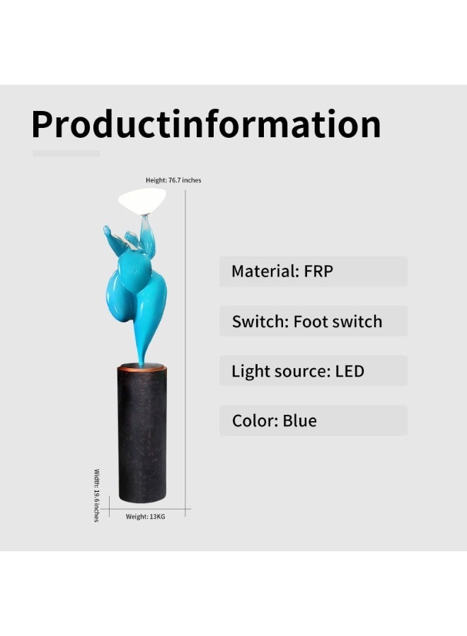 Creative Holding Cloud Sculpture Lamp-Light Luxury Abstract FRP Art Floor Lamp with LED Cloud Light, With Light Source,Floor Standing Decorative Lighting Fixture for Hotel Lobby Villa Living Room Foyer Office-Year's New Style - Image 2