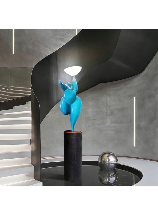 Creative Holding Cloud Sculpture Lamp-Light Luxury Abstract FRP Art Floor Lamp with LED Cloud Light, With Light Source,Floor Standing Decorative Lighting Fixture for Hotel Lobby Villa Living Room Foyer Office-Year's New Style - Image 4