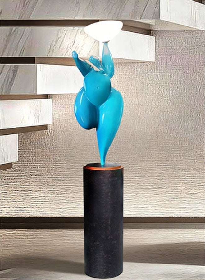 Creative Holding Cloud Sculpture Lamp-Light Luxury Abstract FRP Art Floor Lamp with LED Cloud Light, With Light Source,Floor Standing Decorative Lighting Fixture for Hotel Lobby Villa Living Room Foyer Office-Year's New Style - Image 3