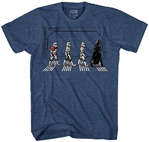 STAR WARS Death Star Road Stormtrooper Crossing Mens T-Shirt (Large, Navy Heather) - Image 5
