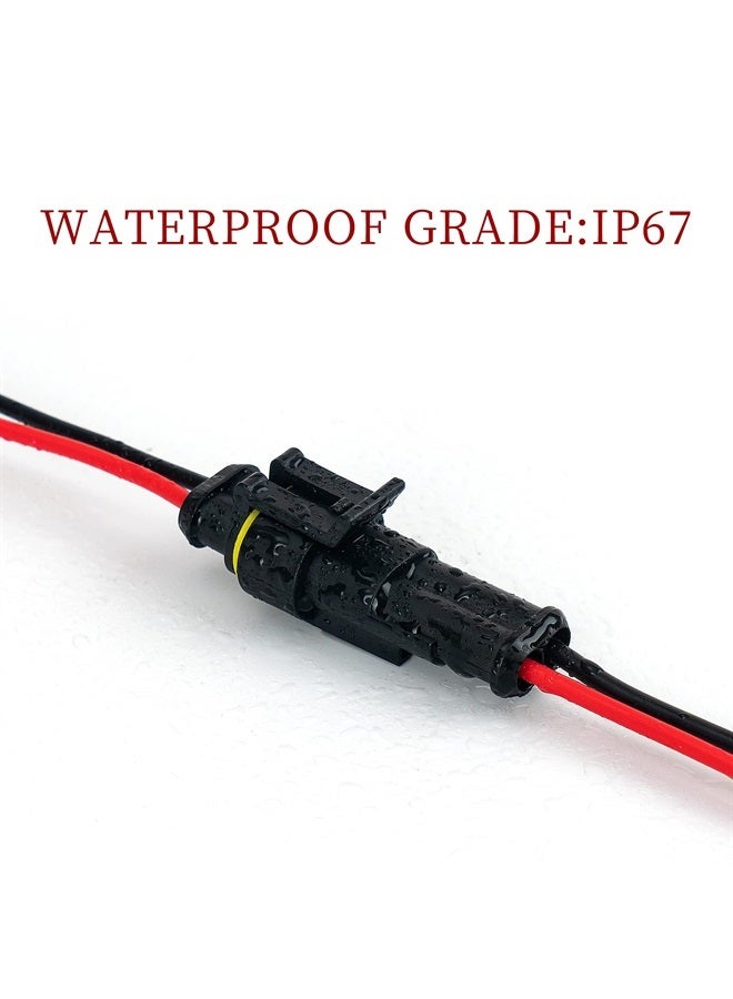 LanHong 2 Pin Way Electrical Wire Connector Waterproof Connector 2 Wire Connector 16AWG Male and Female Plug Quick Disconnect Connector for Car Truck Motorcycle Boat Pack of 12 - Image 5