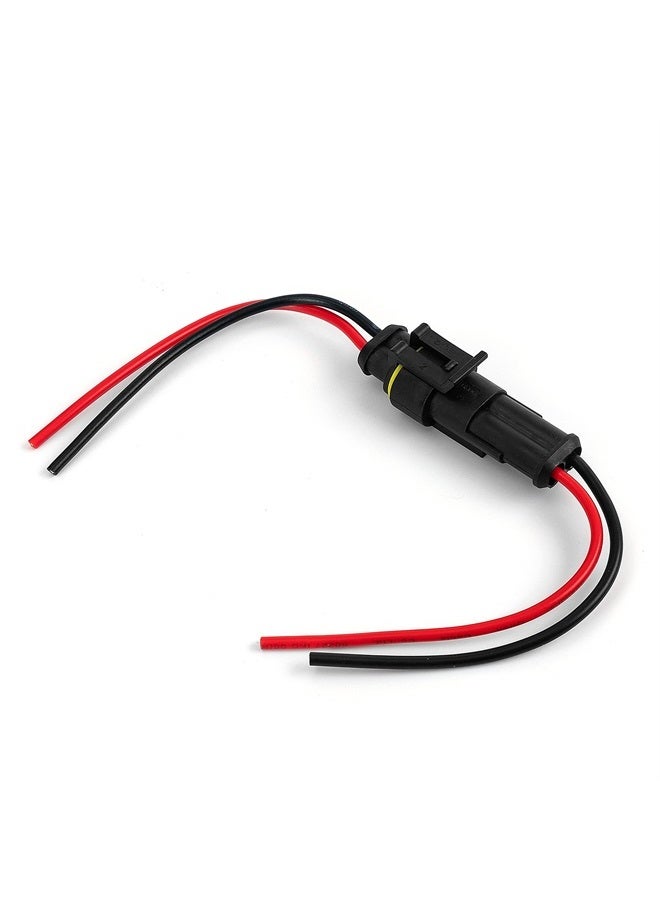 LanHong 2 Pin Way Electrical Wire Connector Waterproof Connector 2 Wire Connector 16AWG Male and Female Plug Quick Disconnect Connector for Car Truck Motorcycle Boat Pack of 12 - Image 3