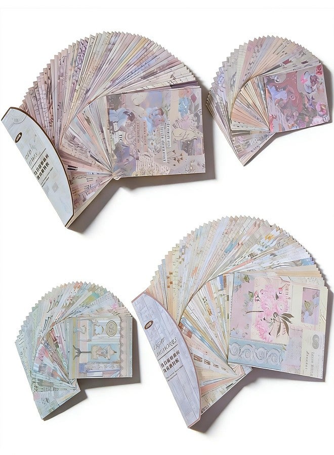 SIBLYMONA 120 Pcs Deco Papers for Scrapbooking, 5.5*5.5in Vintage Decoupage Paper Junk Journal Supplies, Retro Flower Butterfly Sunflower Ephemera Paper Pack for Diary Room Decor Wall Art Collage Album (SetA) - Image 1