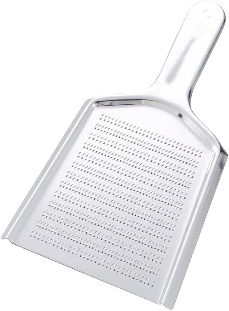 TIKUSAN Japanese Grater Oroshigane Slicer Stainless Steel Made in Japan for Radish Garlic Ginger Fruits and Root Vegetables (5.1"x9.4") - Image 1