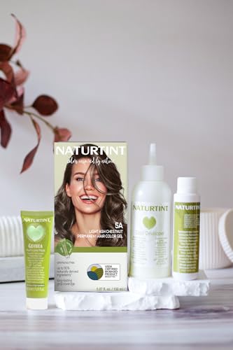 Naturtint 5A Light Ash Chestnut لون شعر دائم حزمة من 1 خالية من الأمونيا نباتية وخالية من القسوة تصل إلى تغطية 100 رمادي نتائج طويلة الأمد قد تختلف العبوة - Image 3