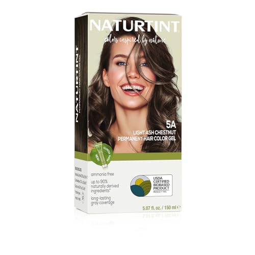 Naturtint 5A Light Ash Chestnut لون شعر دائم حزمة من 1 خالية من الأمونيا نباتية وخالية من القسوة تصل إلى تغطية 100 رمادي نتائج طويلة الأمد قد تختلف العبوة - Image 1