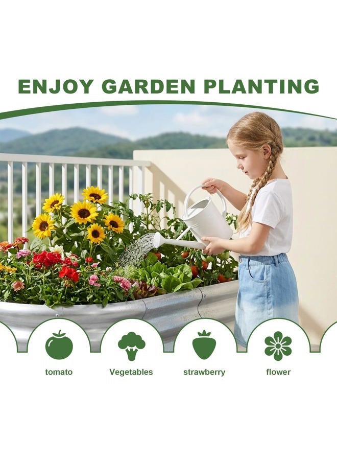 AHEONLAR Galvanized Raised Garden Beds Outdoor, 3 Pack 4×2×1.5ft Sturdy Planter Boxes for Vegetables, Fruits, Flowers and Plants, Easy Assembly, Silver - Image 2