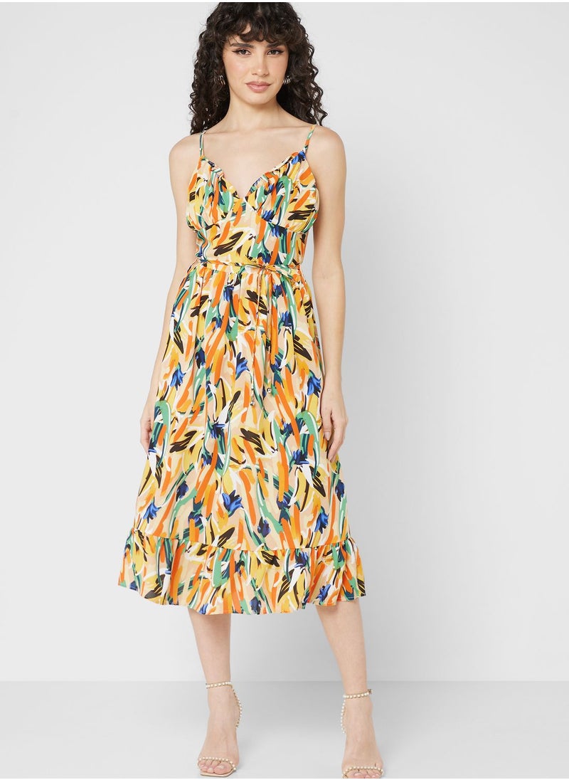 ELLA - Strappy Printed Dress - Image 1