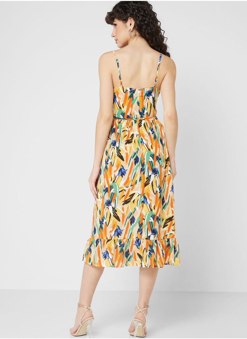 ELLA - Strappy Printed Dress - Image 1