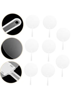 SYOSI 20 Pcs DIY Transparent Handheld Fans for Kids Personalized Wedding Decoration Blank Fans for DIY Creation Antique Design Plastic Material PVC Folding Fan for Kids Graffiti and Class Prizes  - Image 5