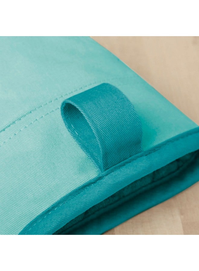 KitchenAid Beacon Two-Tone Non-Slip Mini Oven Mitt Set, Aqua Sky, 5.5"x8", 2 Piece - Image 4