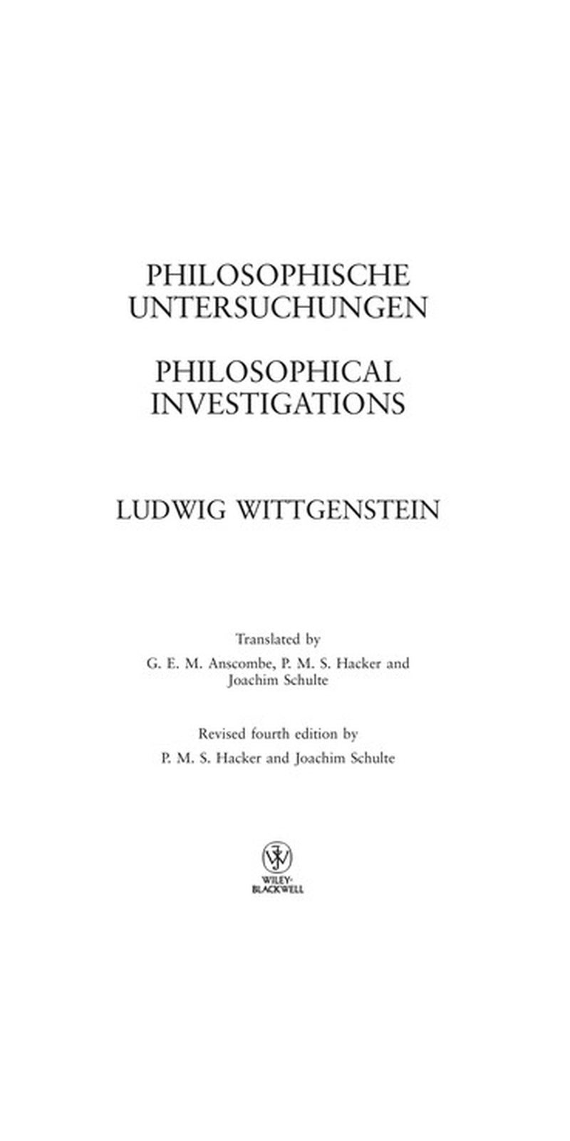 Philosophical investigations