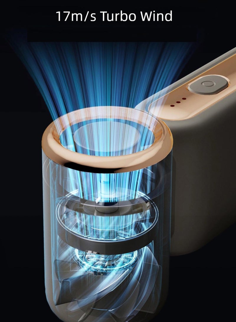 ZEPONOVA Turbo Fan Strong Wind Fan Super High Speed Portable Handheld Fan Mini Table Fan with 3 Speeds, 3600mAh Battery - Image 3