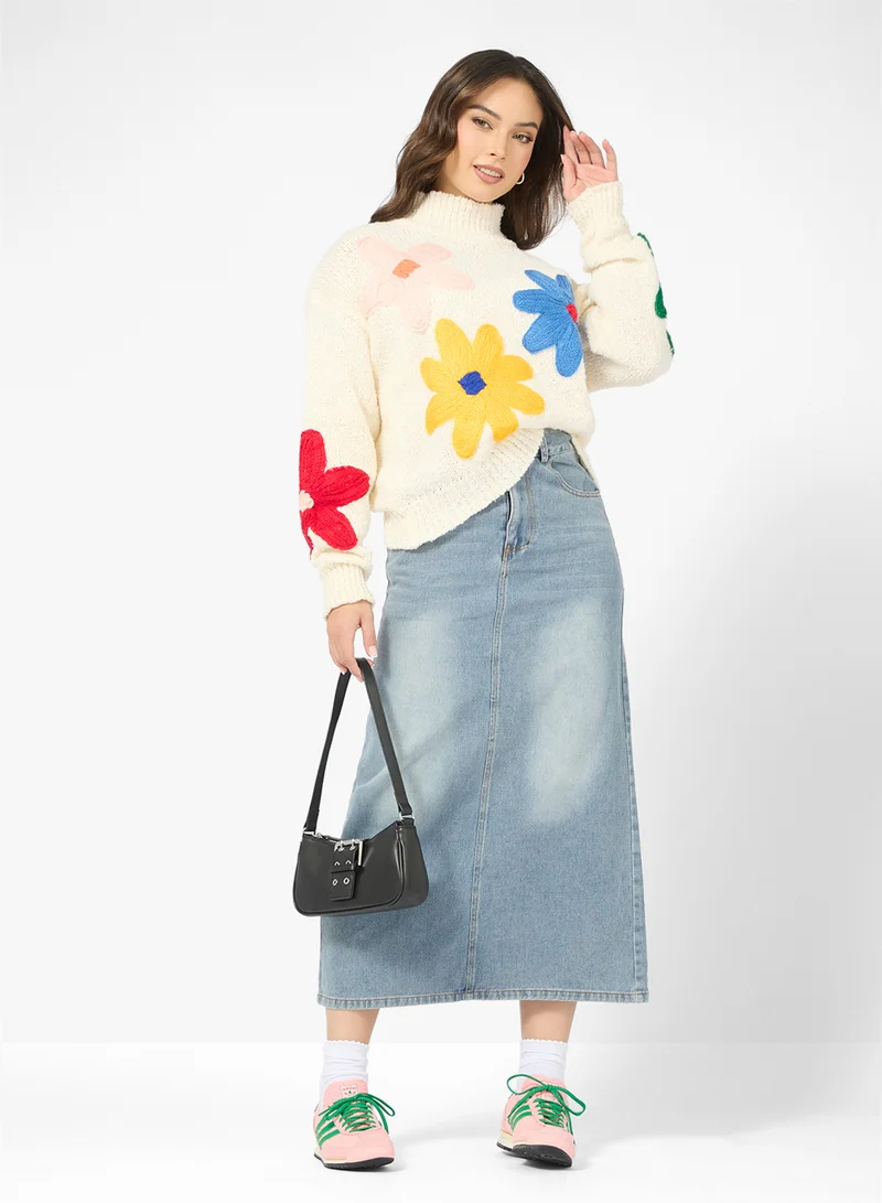 Ginger Floral Embroidered Sweater