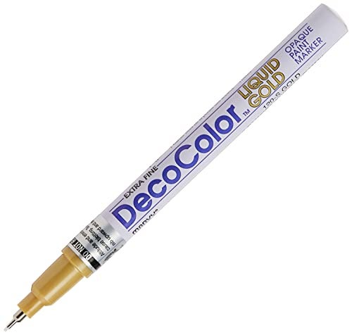 Marvy Uchida Uchida Of America 1234-3C DecoColor Extra Fine Point Pen, Silver/Gold, 3-Pack - Image 2