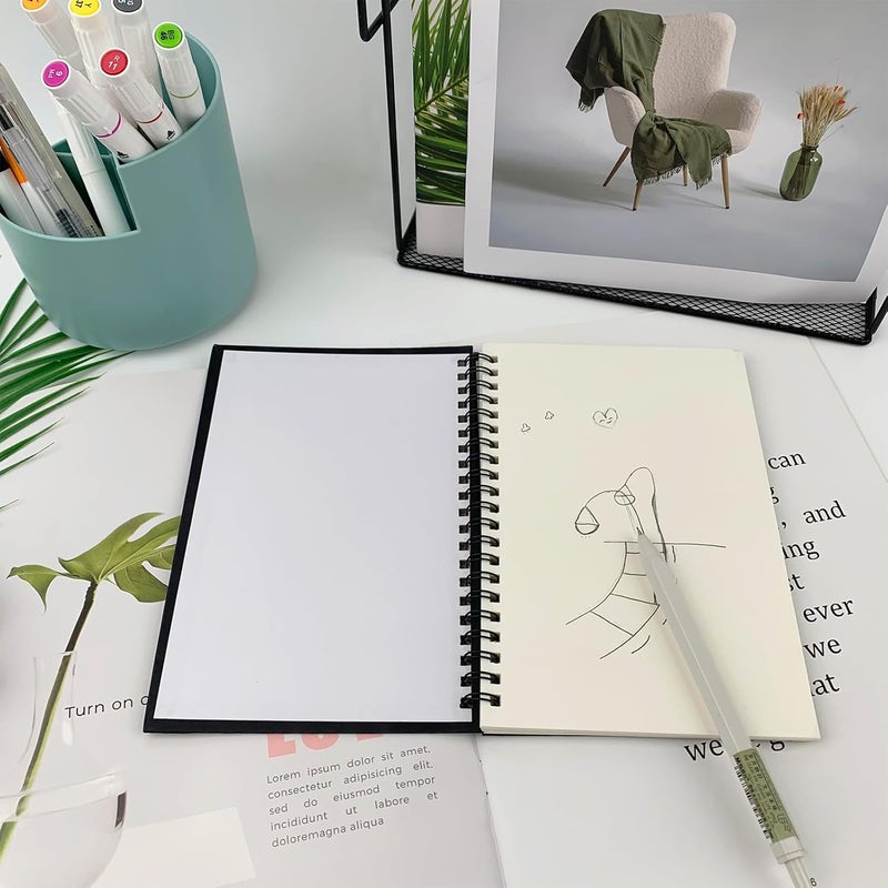 DSTELIN DSTELIN Black Sketch Coil Notebooks 2Pack 120 Pages 60 Sheets Hardcover with 1150GSM Cardstock 75 x 51 Inches 100GSM Paper  - Image 5