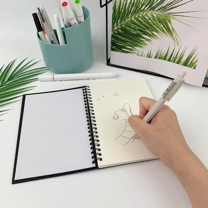DSTELIN DSTELIN Black Sketch Coil Notebooks 2Pack 120 Pages 60 Sheets Hardcover with 1150GSM Cardstock 75 x 51 Inches 100GSM Paper  - Image 4