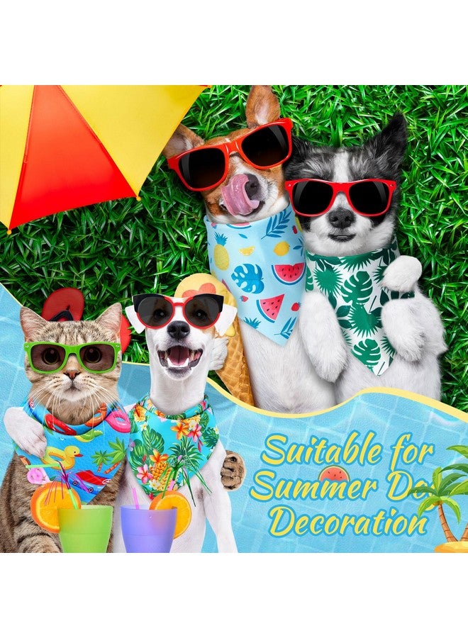 Chunful Chunful 100 Pieces Dog Bandanas Bulk Summer Pet Bandanas Pack Triangle Scarf Bib Kerchief Set for Small Large Dog Costume Accessories Decoration(31.5 x 21.7 x 21.7,Fruit)  - Image 2