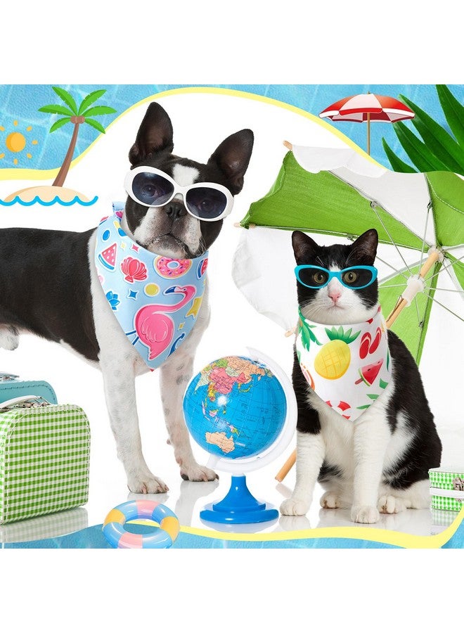 Chunful Chunful 100 Pieces Dog Bandanas Bulk Summer Pet Bandanas Pack Triangle Scarf Bib Kerchief Set for Small Large Dog Costume Accessories Decoration(31.5 x 21.7 x 21.7,Fruit)  - Image 4