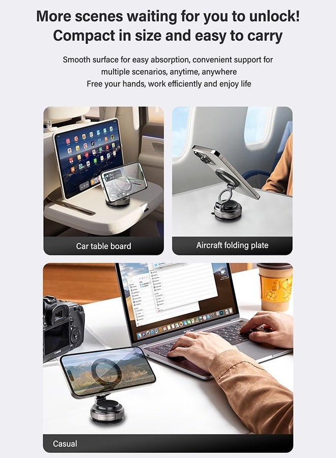CAYGA Car Suction Cup Phone Holder for Magsafe Vacuum Magnetic Suction Cup Car Phone Holder,Magnetic Phone Mount Suitable for Car/Gym/Mirror/Smooth Surface, Compatible with Magsafe iPhone and Android - Image 4