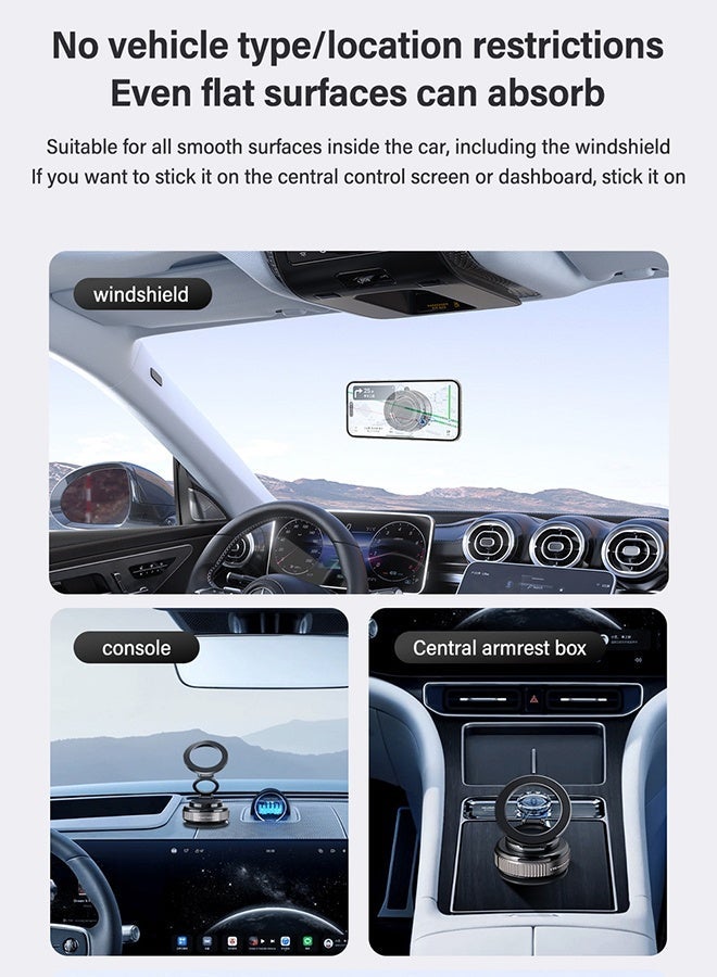 CAYGA Car Suction Cup Phone Holder for Magsafe Vacuum Magnetic Suction Cup Car Phone Holder,Magnetic Phone Mount Suitable for Car/Gym/Mirror/Smooth Surface, Compatible with Magsafe iPhone and Android - Image 5