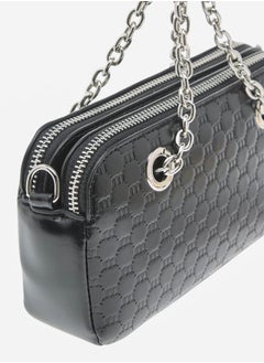 MISSY Women Logo Embossed Crossbody Bag with Detachable Strap and Zip Closure  - Image 4