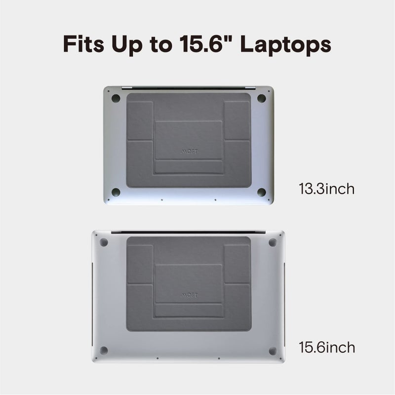 MOFT Laptop Stand for Desk, Adhesive MacBook Computer Stand with 2 Adjustable Viewing Angles, Foldable and Portable Laptop Riser Compatible with 11"-16" Laptops, Starry Grey(Adhesive Version) - Image 3