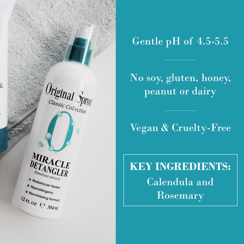Original Sprout Original Sprout Miracle Detangler, Leave-In Conditioner Treatment for All Hair Types, 12 oz. Bottle - Image 5