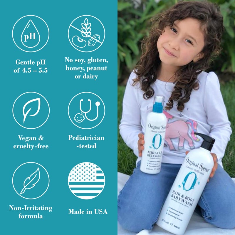 Original Sprout Miracle Detangler Spray, Lightweight Non-Greasy Leave-In Conditioner Spray for All Hair Types, Smooths, Softens & Detangles, Vegan, Cruelty-Free, Safe for Kids & Adults, 12 fl oz - Image 3