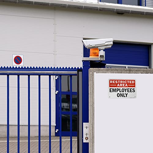 SmartSign "Restricted Area - Employees Only" Sign | 7" x 10" Aluminum - Image 3