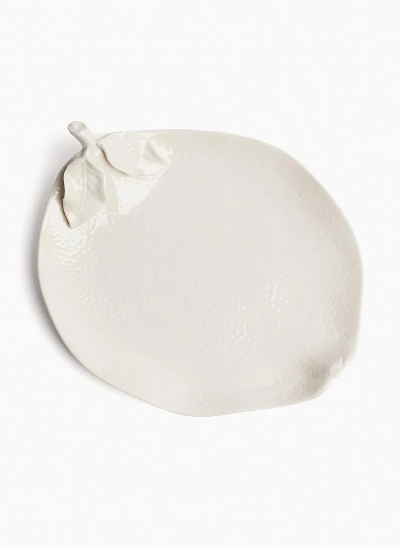 H&M Lemon-Shaped Stoneware Serving Plate