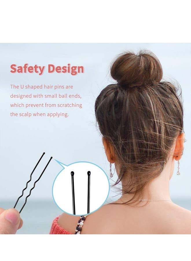 100Pcs U Shaped Hair Bun Bobby Pins 6cm Black Ballet Hair Grips - Image 4