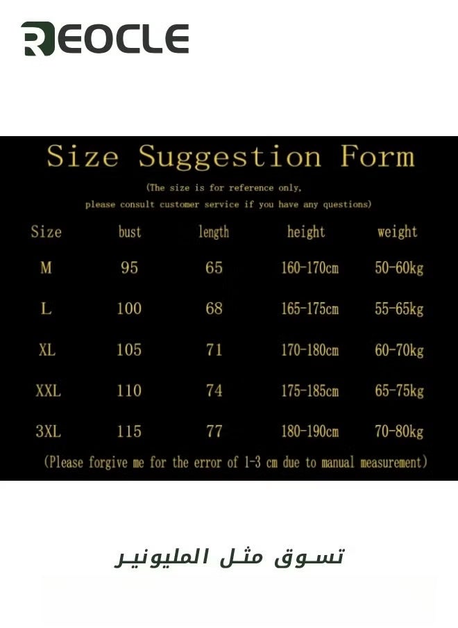ريوكل قمصان رجالي مضغوطة بأكمام طويلة وقمصان واقية من الشمس وقميص للجري وطبقة أساسية جافة وباردة وملابس لياقة بدنية رياضية باللون أسود - Image 5