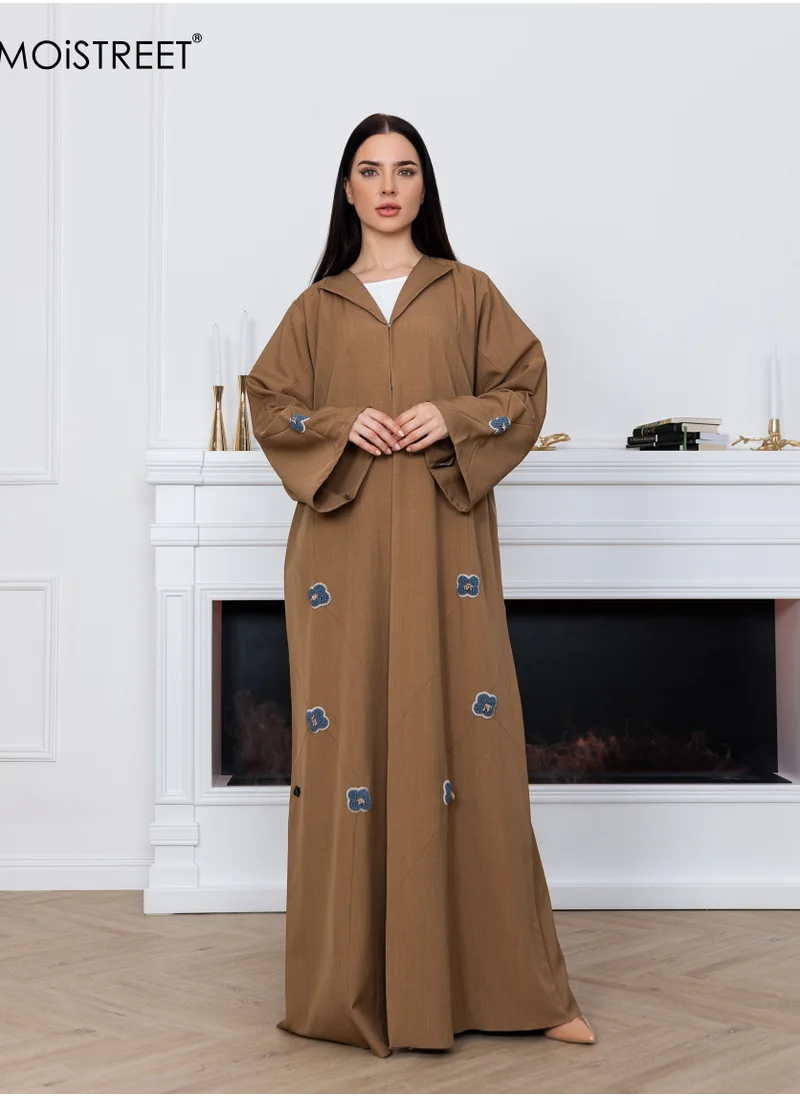 Moistreet MOiSTREET Melange Embroidery Abaya