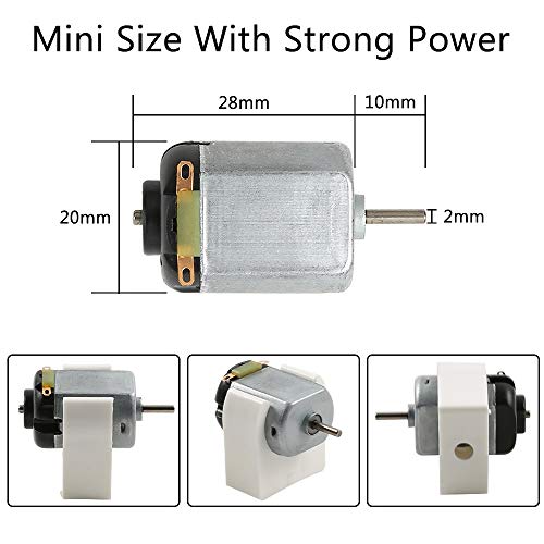 Sntieecr 6 Set DC Motors Kit, Mini Electric Motor 3V 15000RPM with 66 PCS Plastic Gears, AA Battery Holder Case, Motor Bracket, Shaft Propeller and Rocker Switch for DIY Toys Science Projects - Image 4